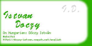istvan doczy business card